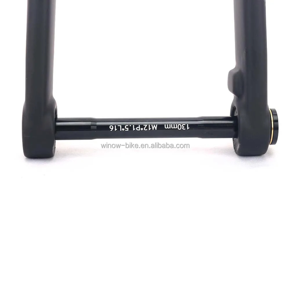Carbon Gravel Road Bike Fork 700C 100*12mm Thru Axle Tapered Tube Disc Brake