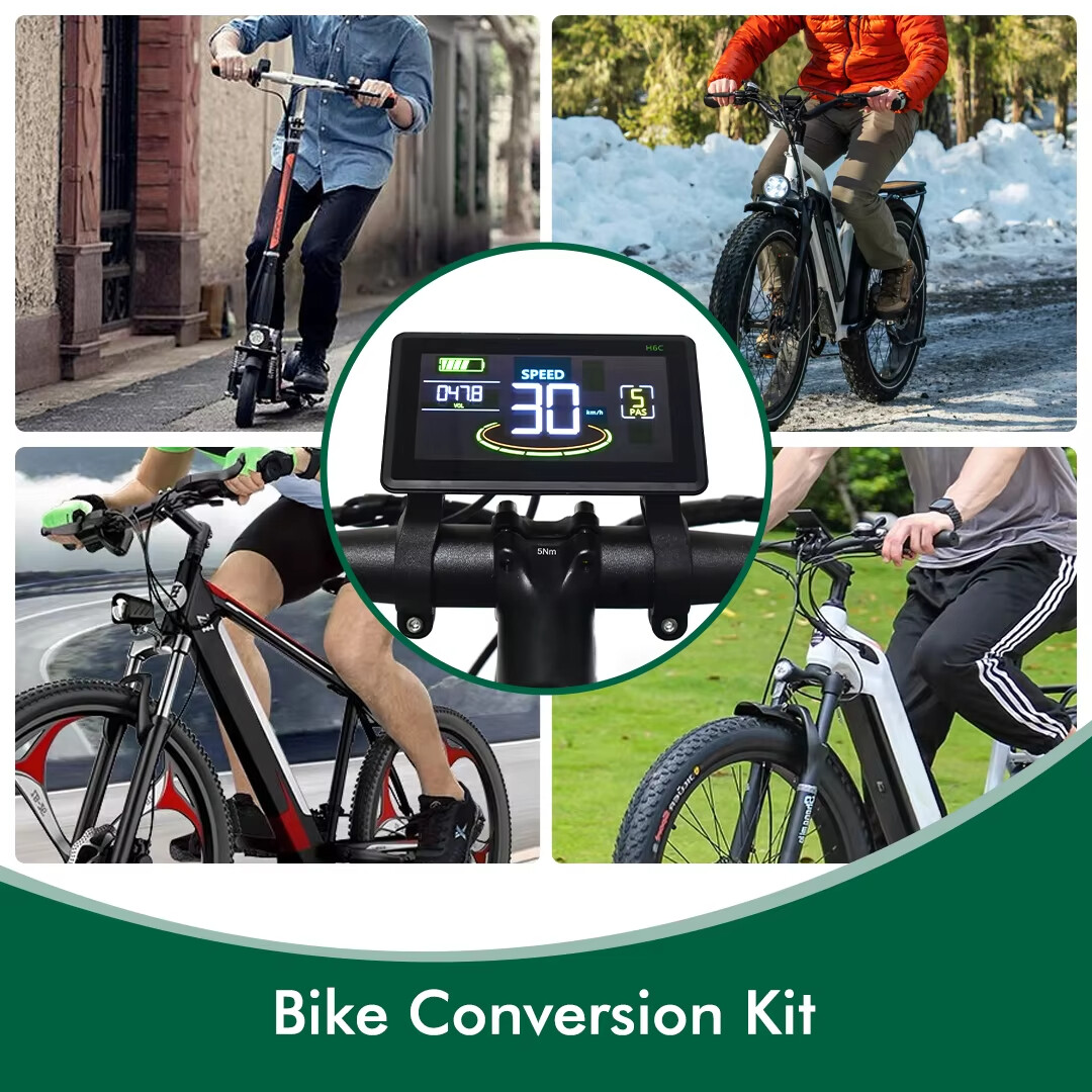 Ebike H6C LCD Display Control Electric Bicycle Speed Meter Speedometer UART No2