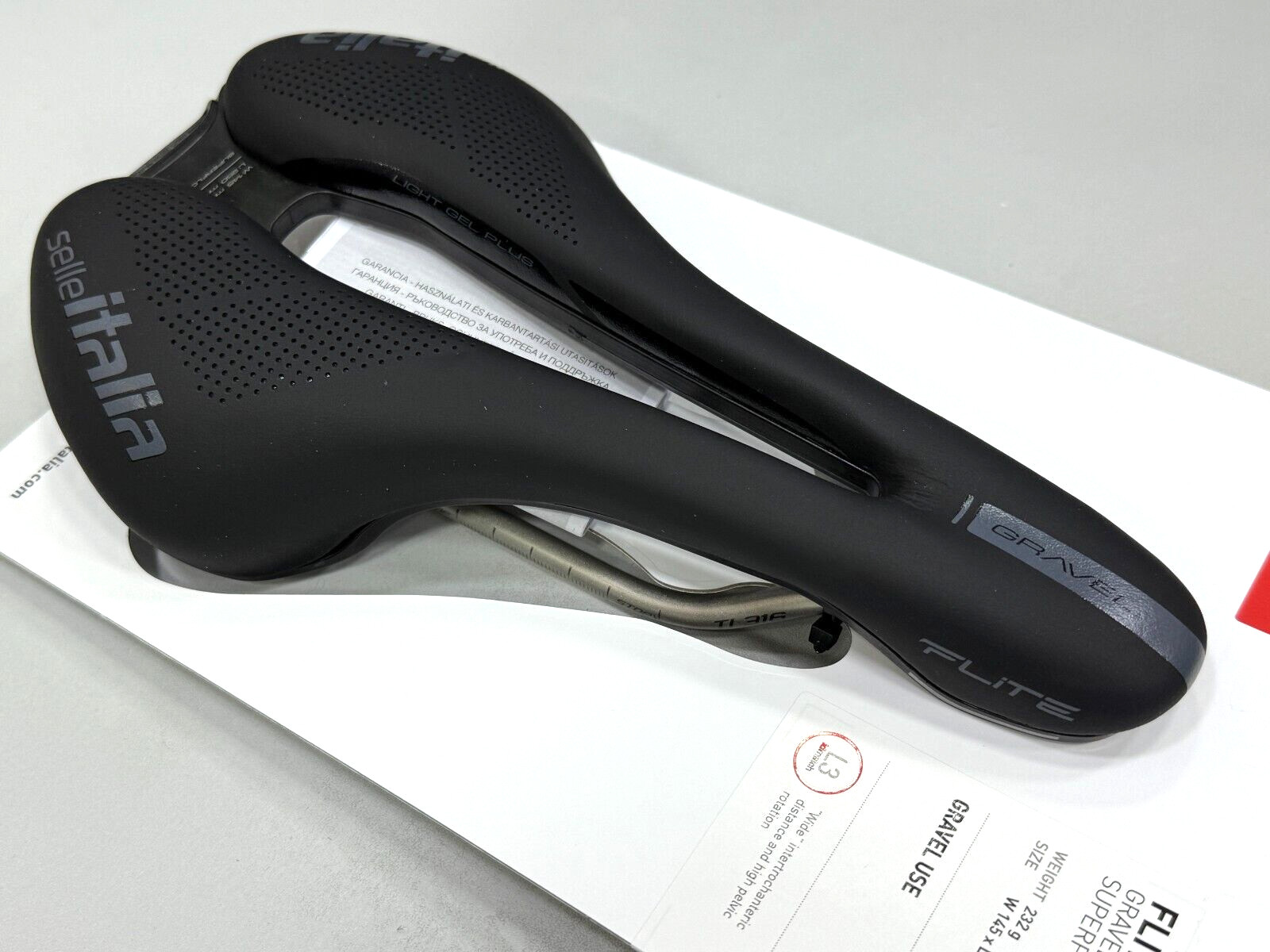 Selle Italia Flite Boost Gravel Ti316 Superflow L3(145x250mm) Saddle Black