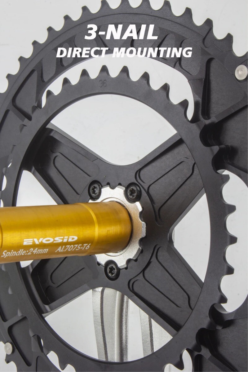 Road Bike Hollow Tech Crankset 52-36T 165mm Crank with Bracket Double Chainring