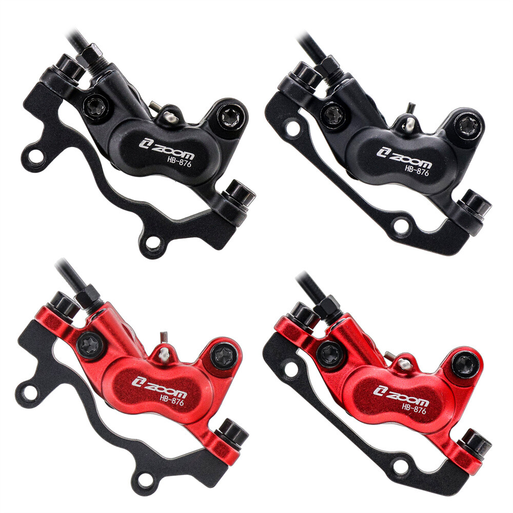 ZOOM HB876 4 Piston Hydraulic Disc Brake Set 850 1500MM MTB Bike Bicycle Red