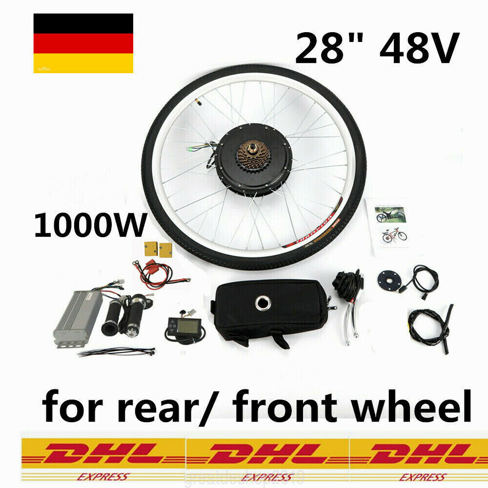 48V 28″ 1000W Electric Bike Conversion Kit Motor E-Bike for rear / front wheel