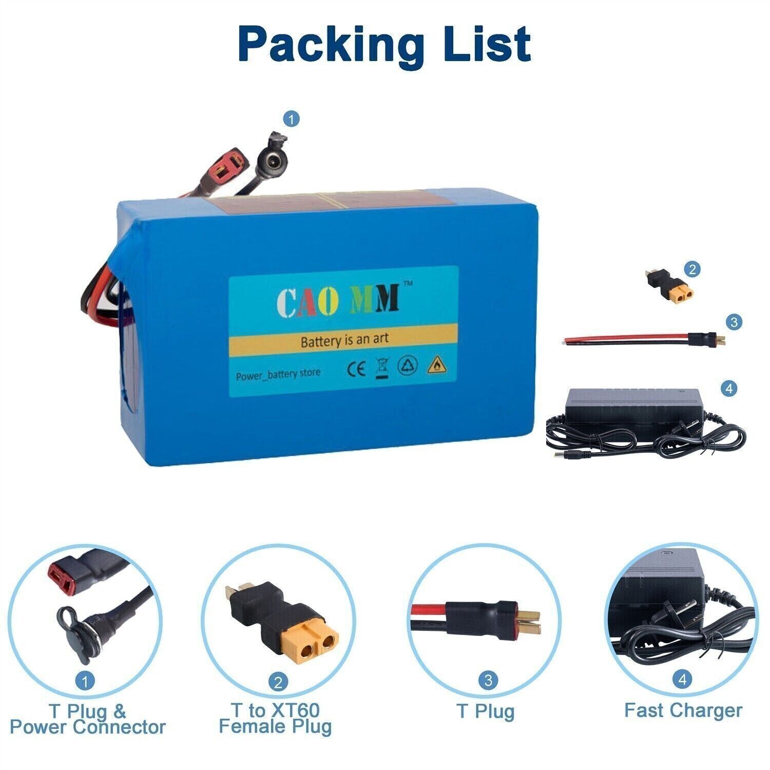 36V 16Ah Lithium Ebike Battery BMS For 100W-1000W Electric Bicycle Bike Motor