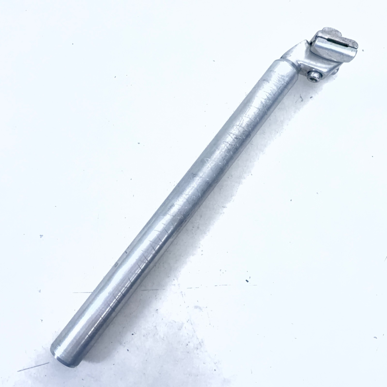 KALLOY Vintage Alloy Bike Seatpost Ø28.6/350mm Silver Adjustable 25mm Setback