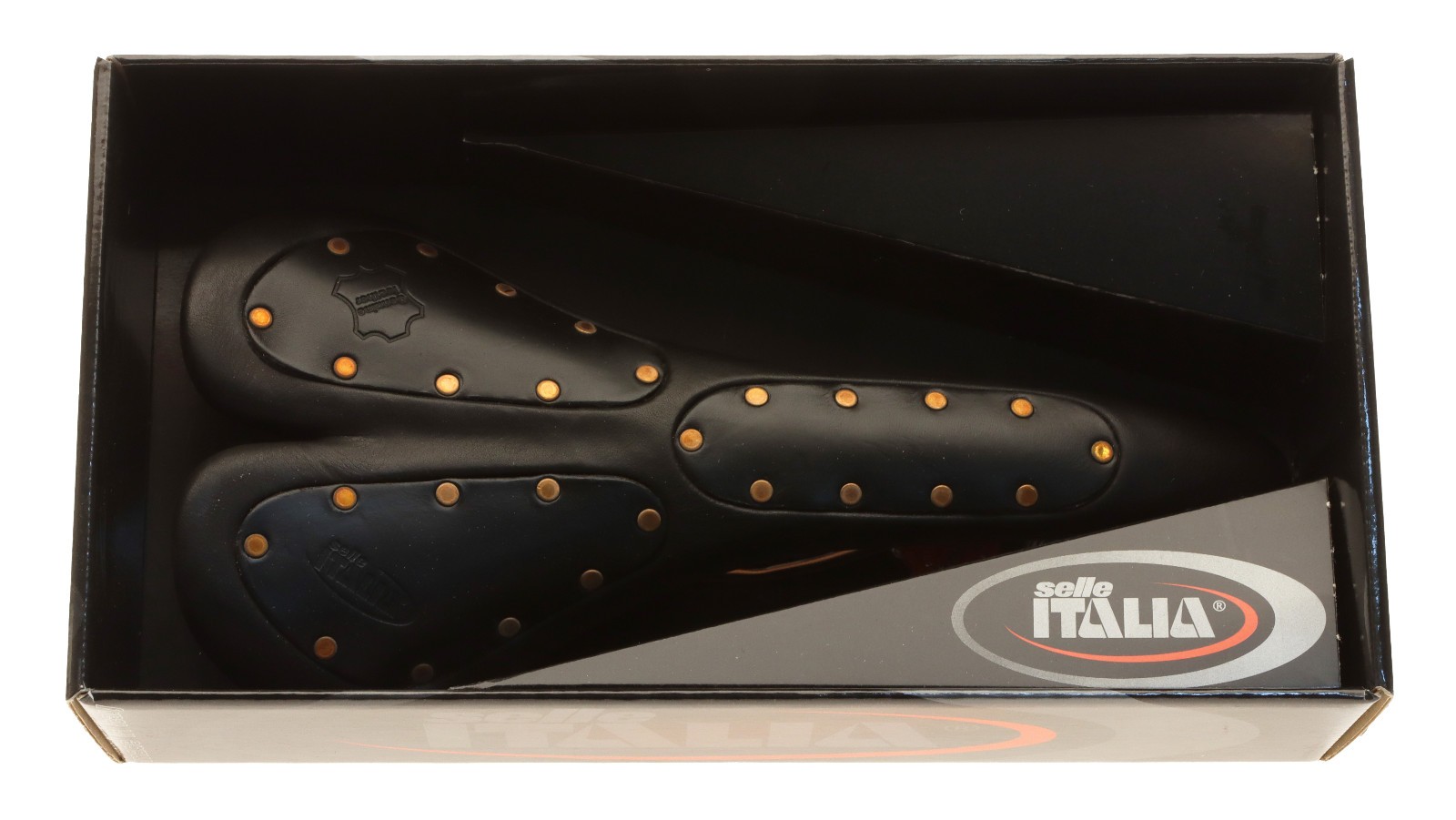 Selle Italia Storika Saddle Ti Alloy Rail Black Leather Copper Rivet NOS NIB NEW