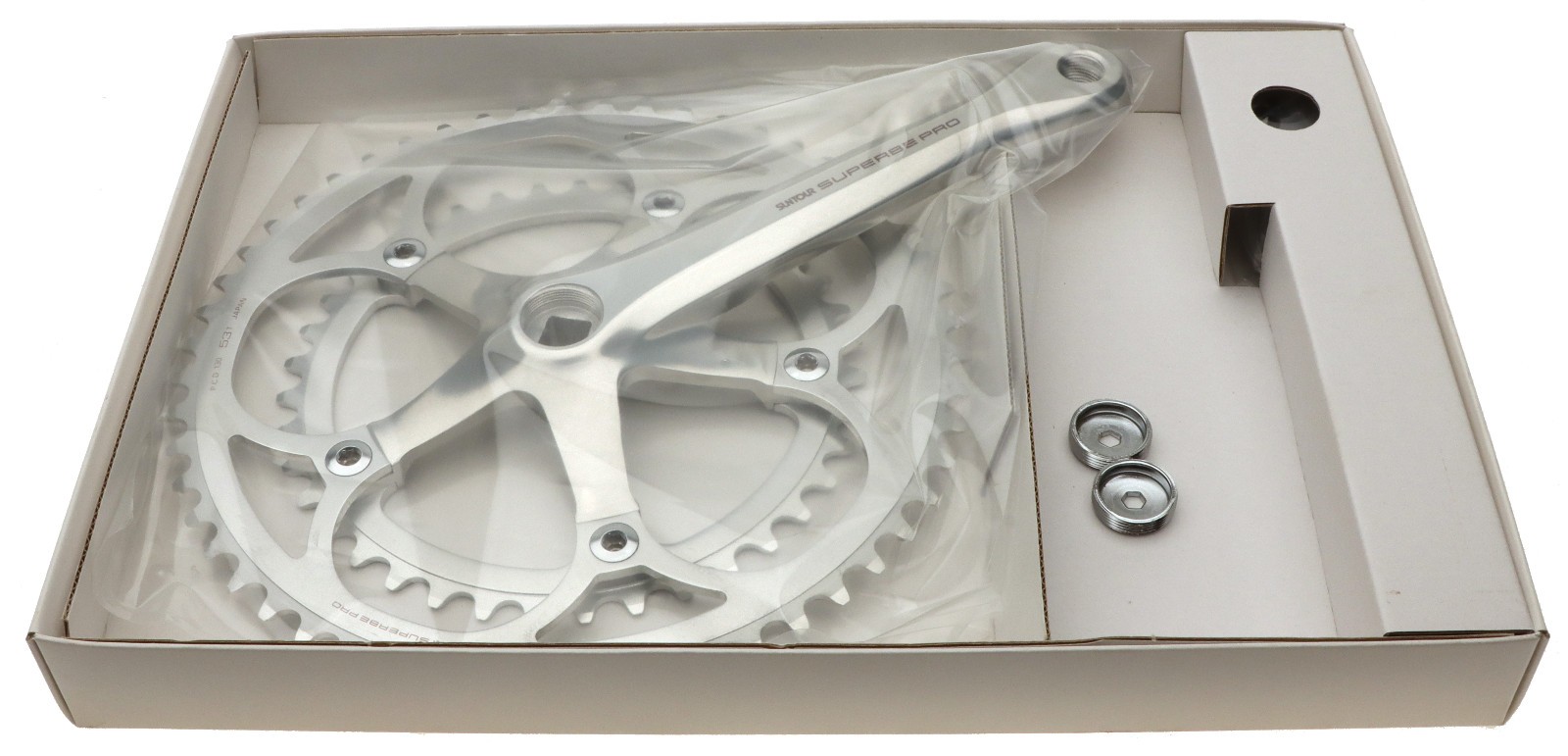 Sun Tour Superbe Pro CW-SB10 Crankset 8 Speed 170mm 53/39 Silver NOS NEW