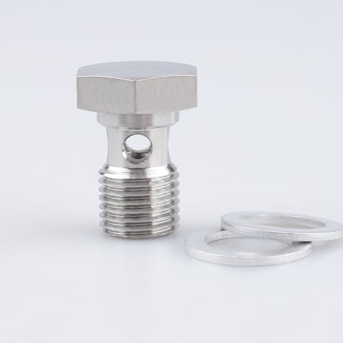 M14 x 1.5 Banjo Bolt, 22mm UHL, Stainless Steel, 4 Holes