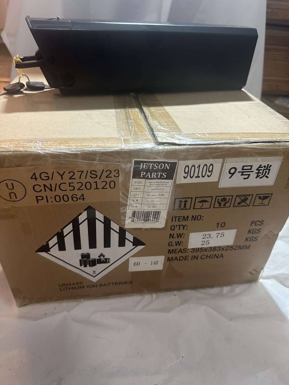 Case Of 10 Jetson HA318 PJHAZE-BTK Genuine Haze 48 V 7.5 Ah Battery W/keys GDE