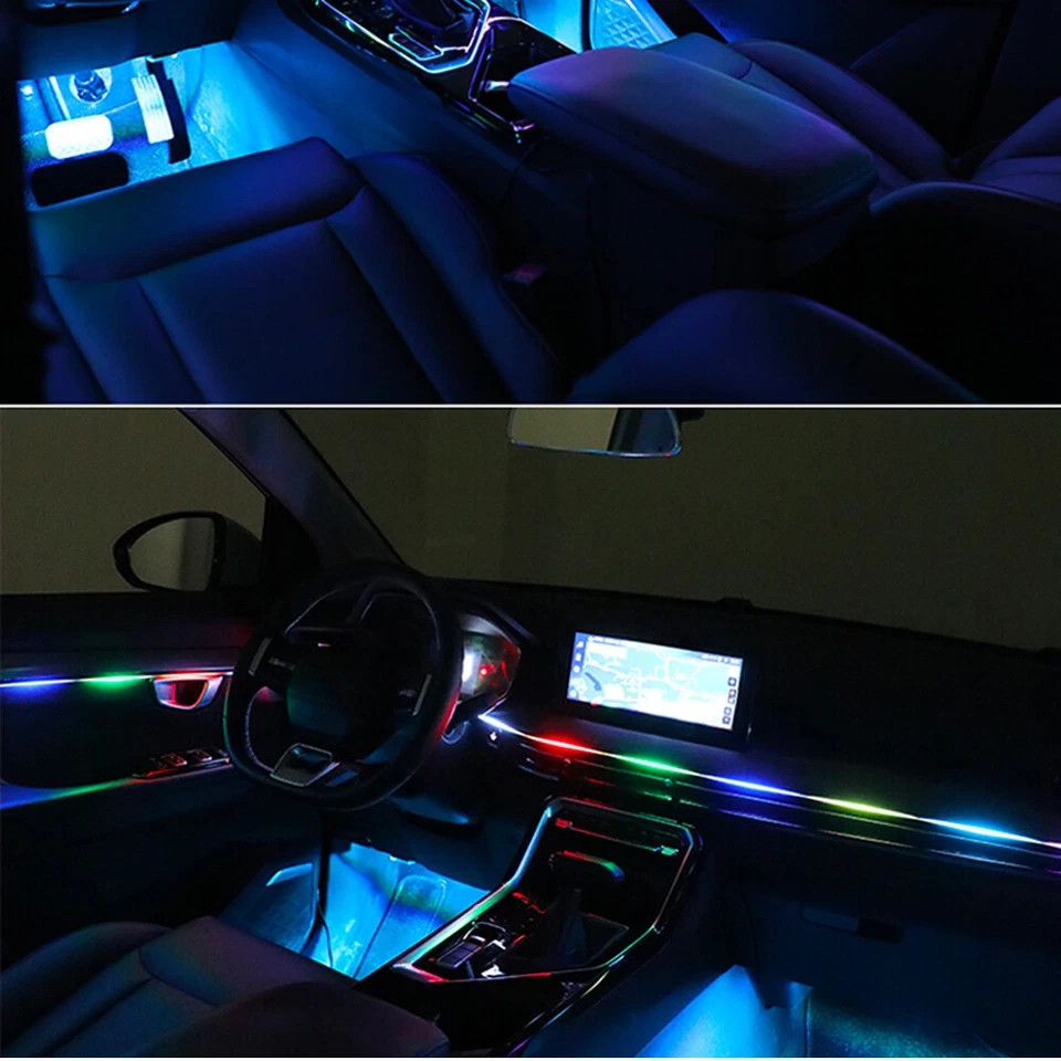 6 in 1 Full LED Bead Symphony Dream Car Interior Ambient Lighting Wireless Kit