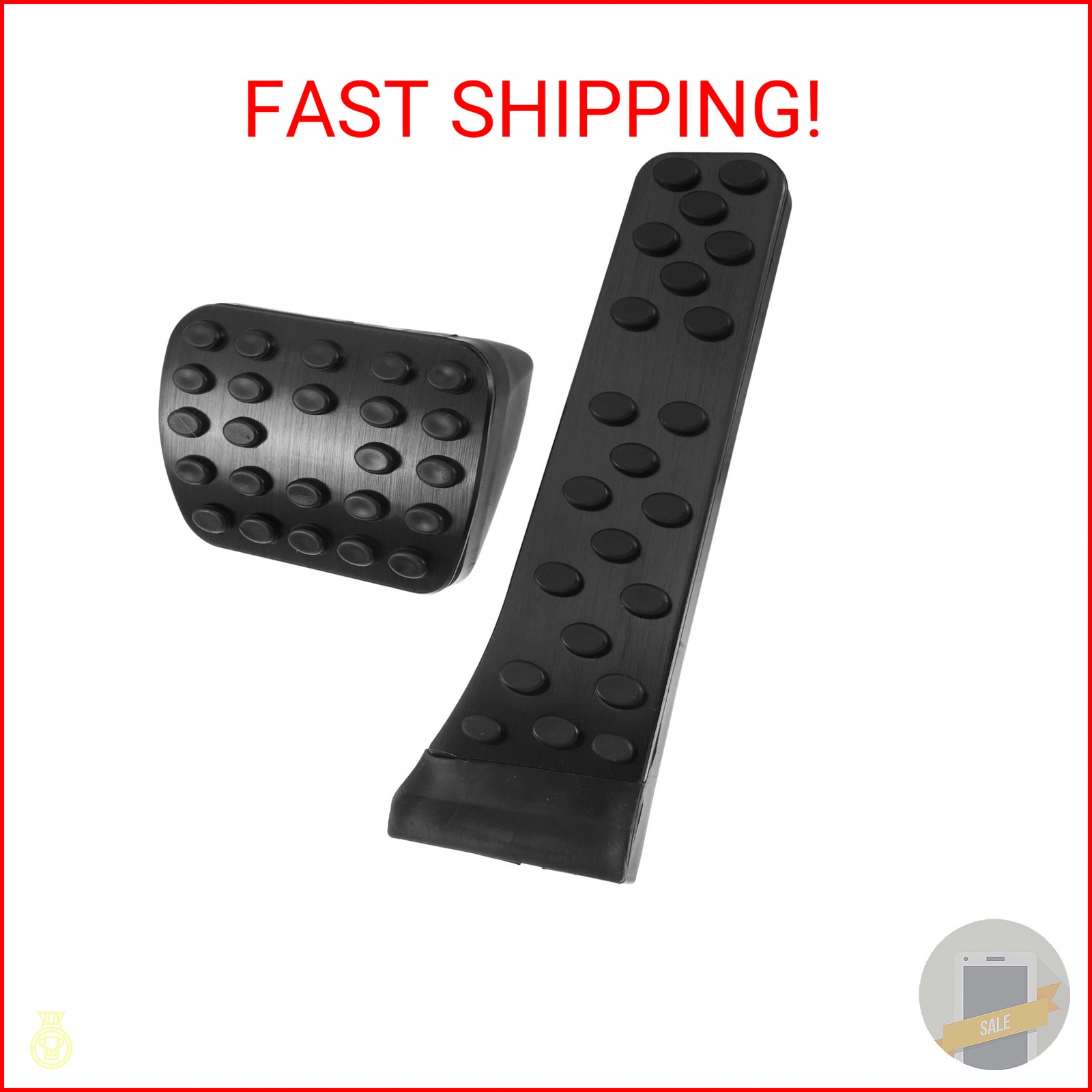 X AUTOHAUX 2pcs Gas Pedal Brake Pedal Pad Anti Slip Cover for Mercedes Benz C/CL
