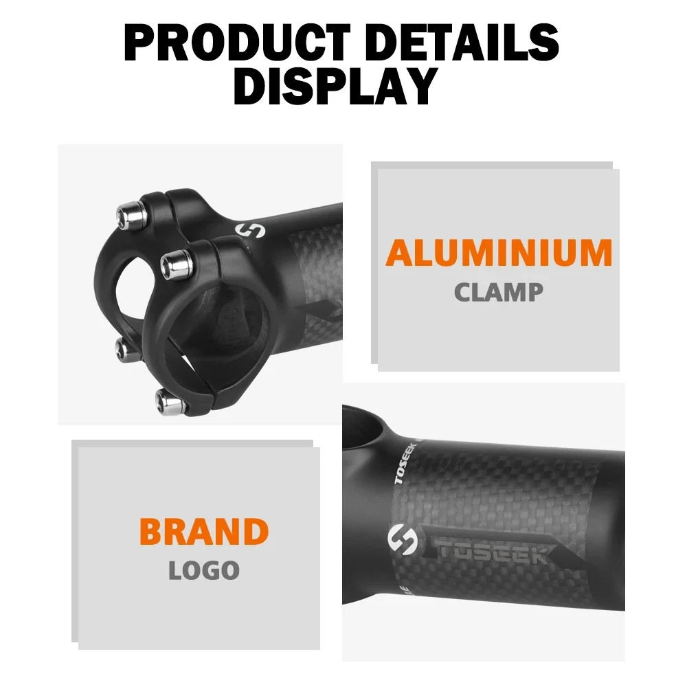 Bicycle Stem 28.6 – 31.8mm Bike Handlebar Stem 6 Degree or 17 Degree 60-120mm