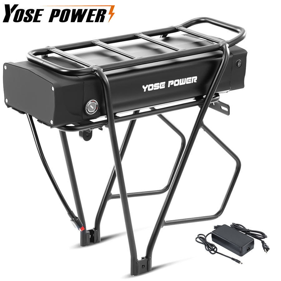 48V 20.8Ah Lithium Ebike Battery 1500W Rear Rack Electric Bike Battery Black