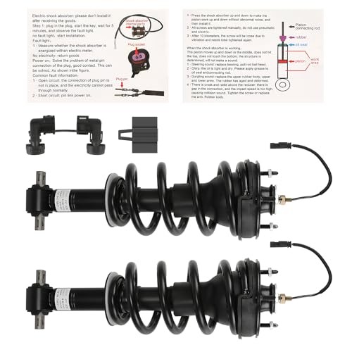 Front Pair Shock Absorber Struts 1 Pair Front Shock Struts 2015-2020 Black