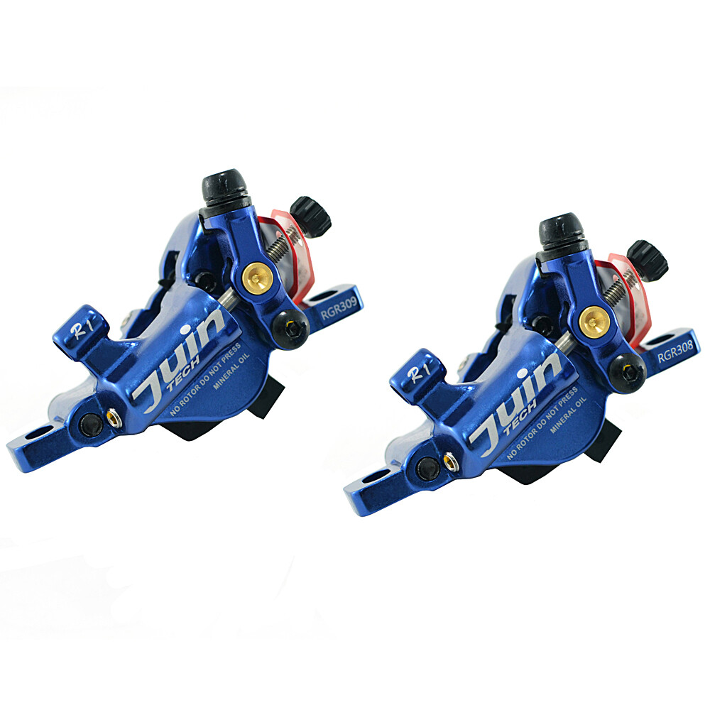 JUIN TECH R1 Hydraulic Road CX Disc Brake set 160mm w/ Rotor (Front+Rear) , Blue