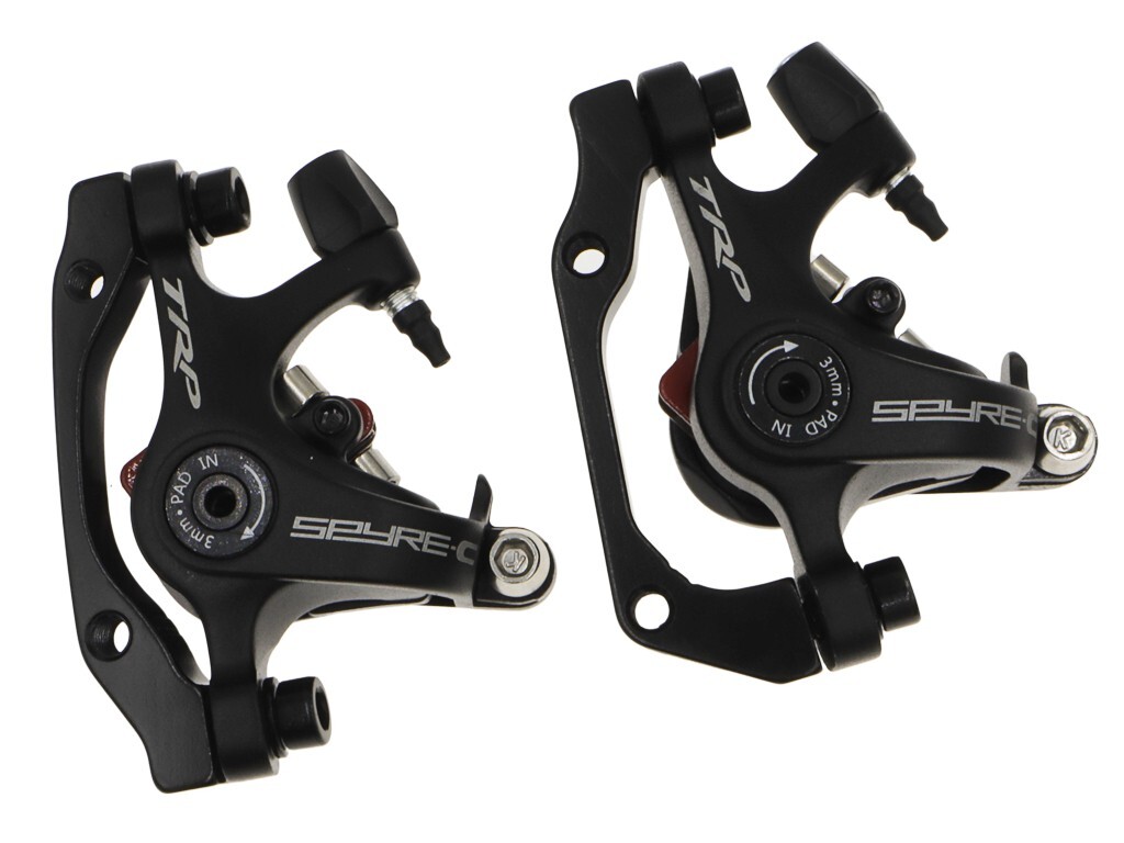 TRP Spyre C Post Mount MTB Bike Mechanical Disc Brake Set Front + Rear w/ Rotor
