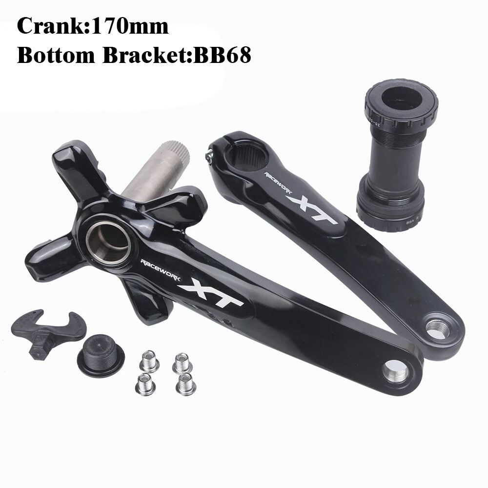 MTB Bicycle Hollow Crankset 104BCD 170/175mm Crank with 32/34/36/38T Chainring