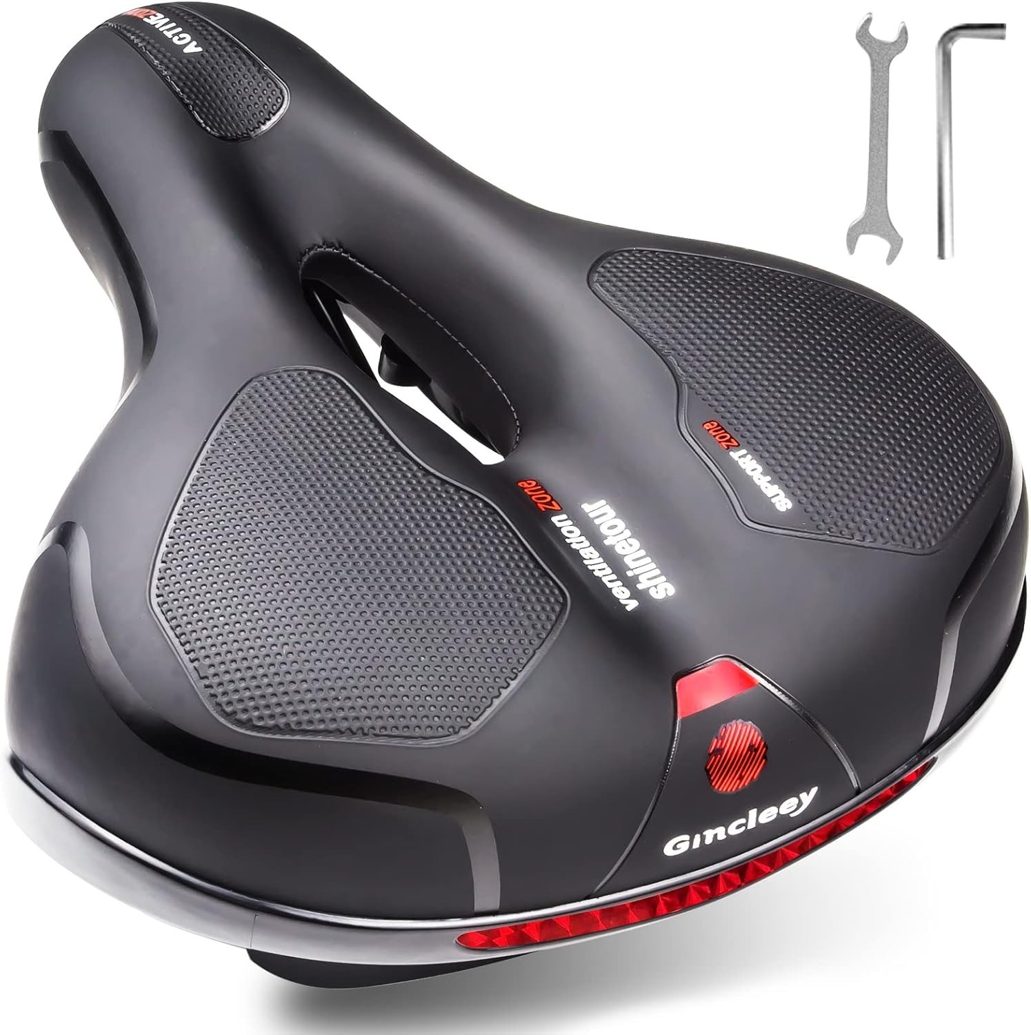 Comfort Memory Foam Bike Seat for Men & Women – Shock-Absorbing, Wide Bicycle…
