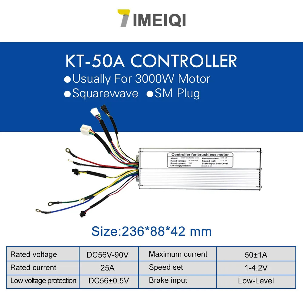 Electric Bike Controller 36V 48V 250W 350W 500W 1000W 1500W Brushless Controller