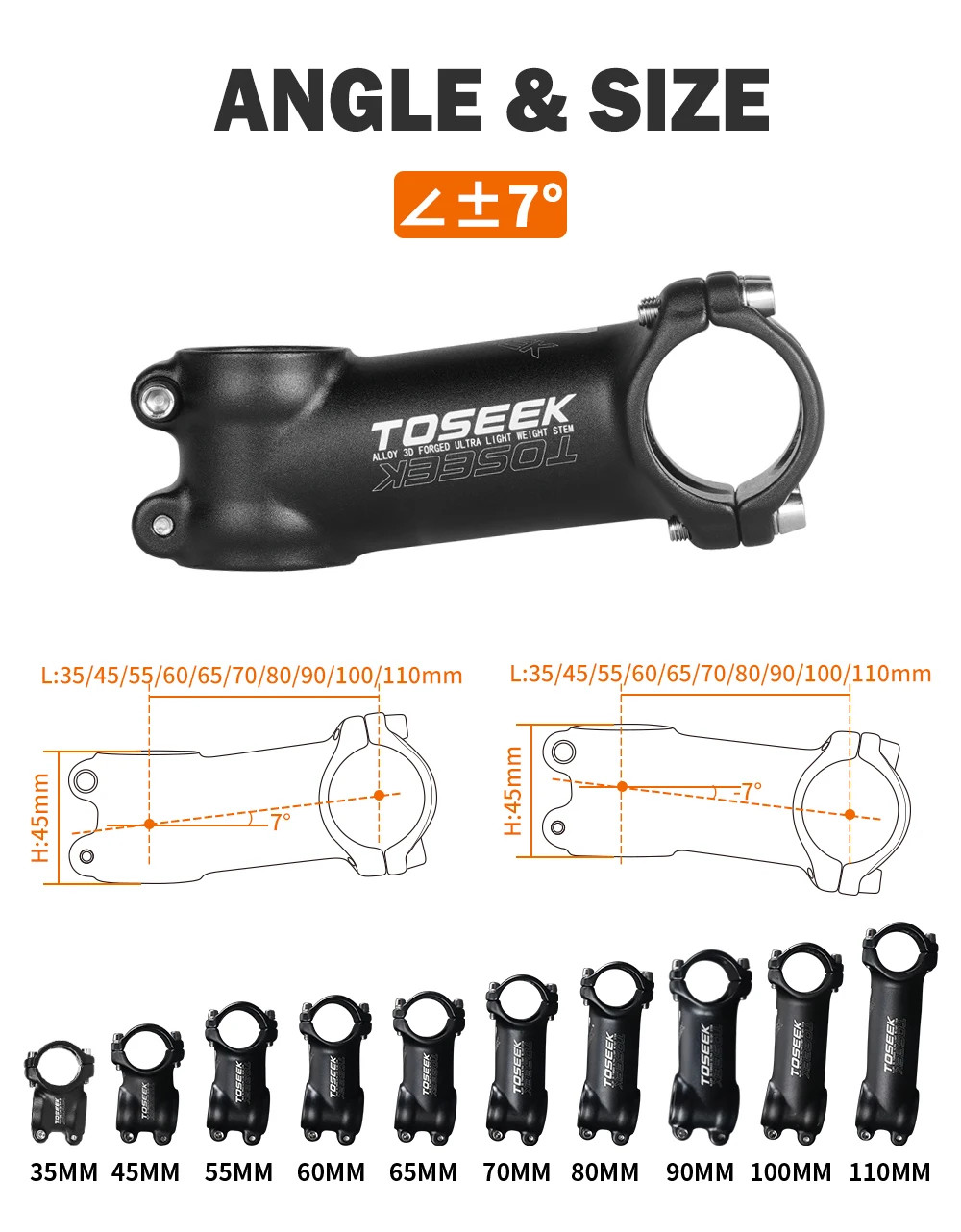 MTB Bicycle Handlebar Stem 60-100mm 28.6mm 31.8mm Negative Power Road Bike Table
