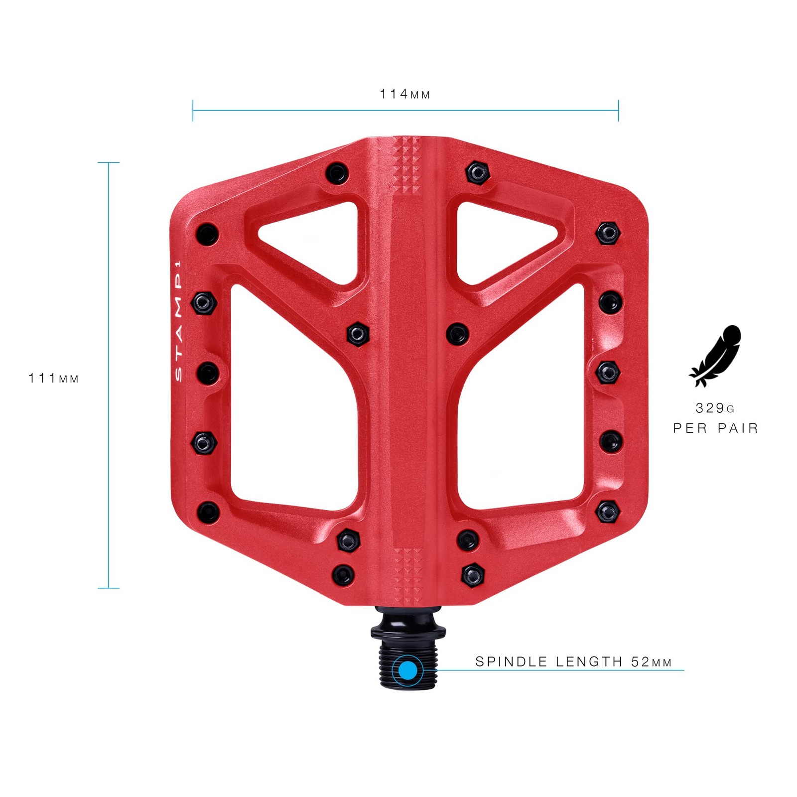 MTB Pedals Stamp 1 Composite Platform Flat Pedals Road Mountain Bike Part