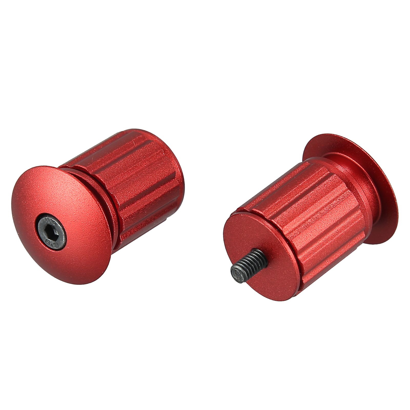 1 Pair Aluminum Alloy 17.5-22mm Handlebar End Plugs for Road Mountain Bicycle