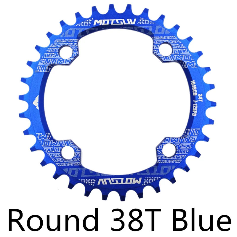 MTB Bicycle Round Narrow Wide Chainwheel 32T-38T 104BCD Circle Chainring