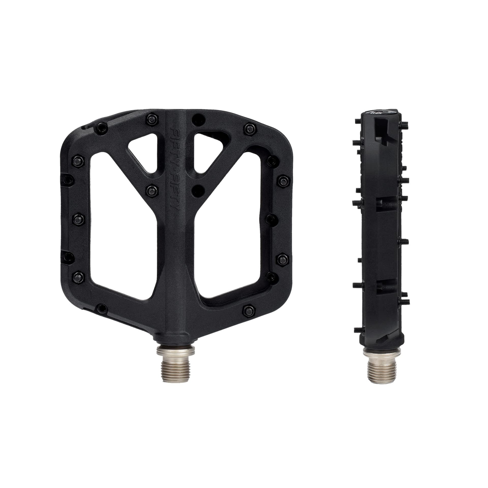 FIFTY-FIFTY Mountain Bike Pedals, Non-Slip MTB Nylon Composite Pedals, 9/16″ …