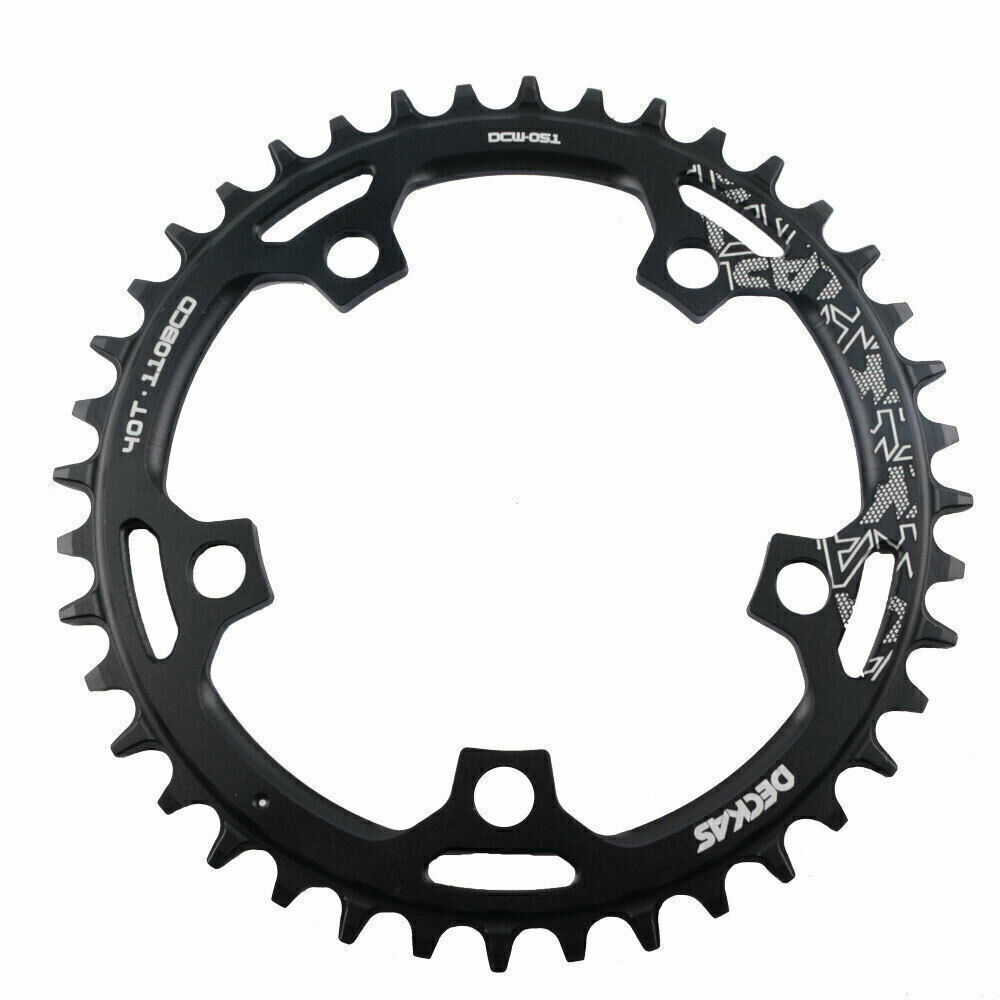Deckas Chainring BCD 110mm 36-52T Teeth Bicycle Narrow Wide MTB Round Black