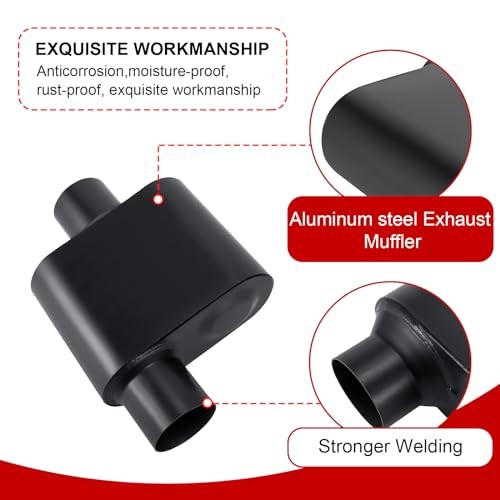 Muffler 2.25″ offset in | 2.25″ center out | overall 13″ Offset in | Center out