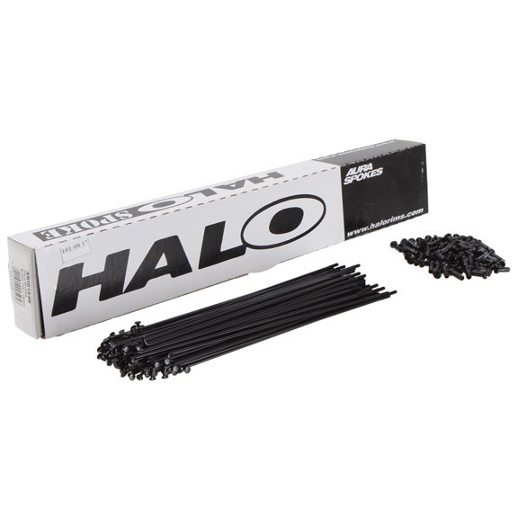 Halo Aura Spoke, Black 14g – Box/100 286mm