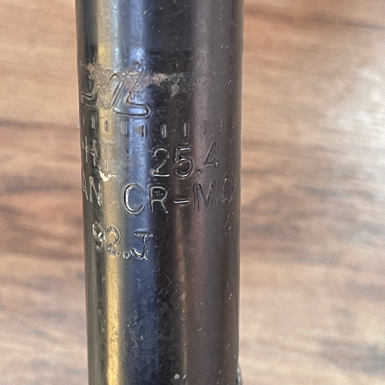 Black Chromoly 1 1/8 Inch 25.4 MTB  Quill Stem 130 15 Degree 25.4