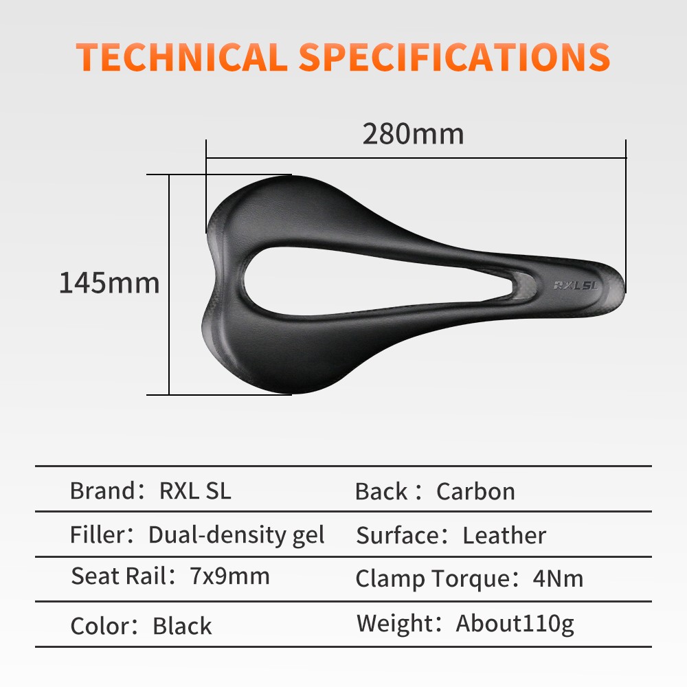 Bicycle Saddle Carbon Leather Road/Mountain Bike Front Seat Mat for Cycling 140g
