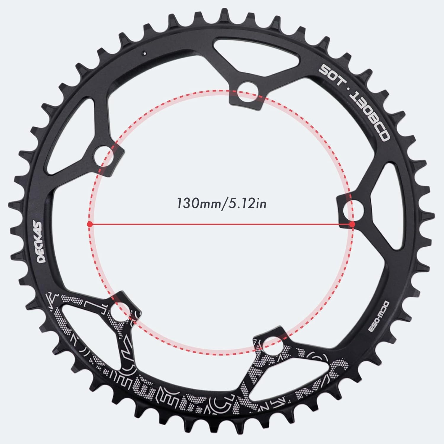 DJC Bike Chainring 130BCD 40T to 58T Round Chainwheel Narrow Wide Tooth Lightwei