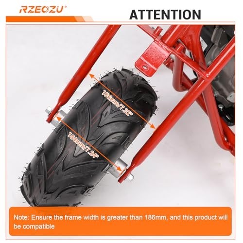6 Inch Front Mini Bike Wheel Rim Kit for Coleman Baja Doodlebug Motovox