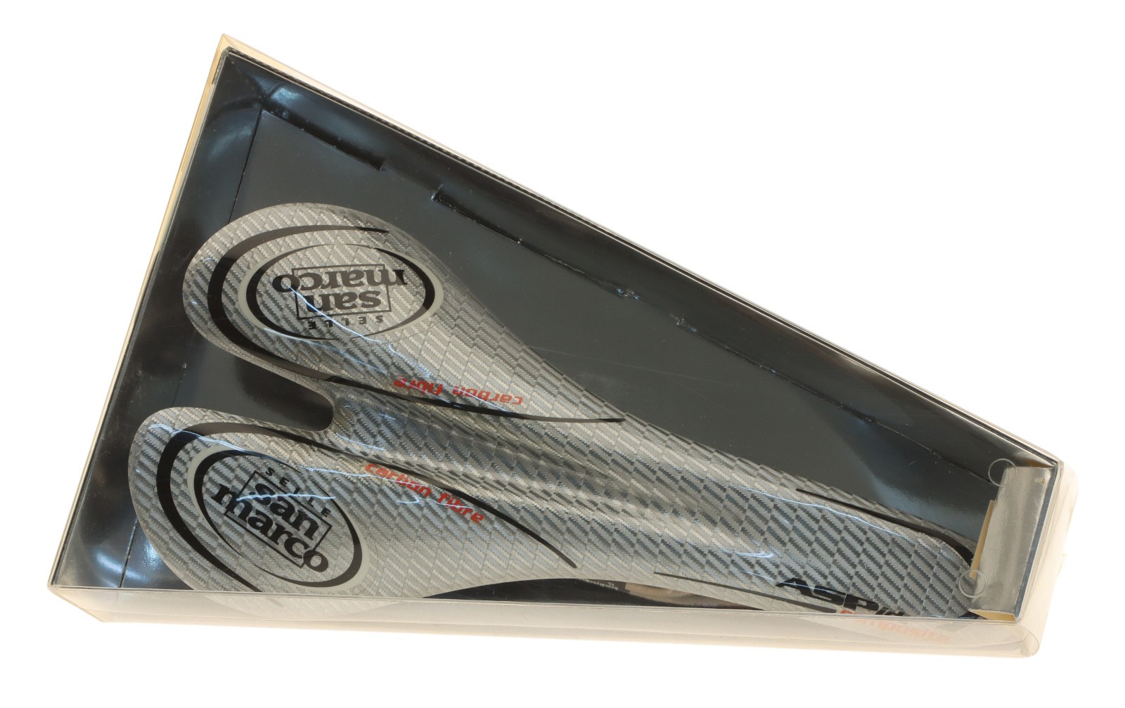 Selle San Marco Aspide Saddle Carbon Fiber Body Titanium Rail Silver NIB NOS NEW