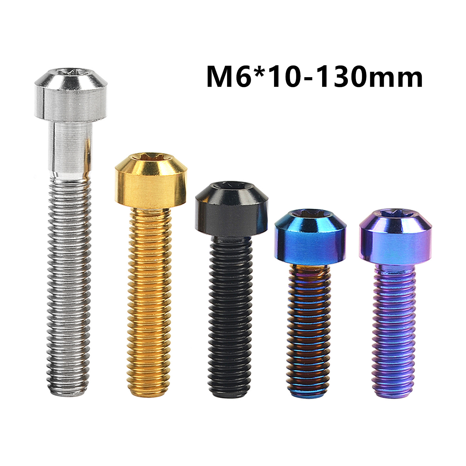 Titanium Bolt M6x10 15 20 25 30 35 40 50 60 65 70 80mm Torx Head Ti Screw 4pcs