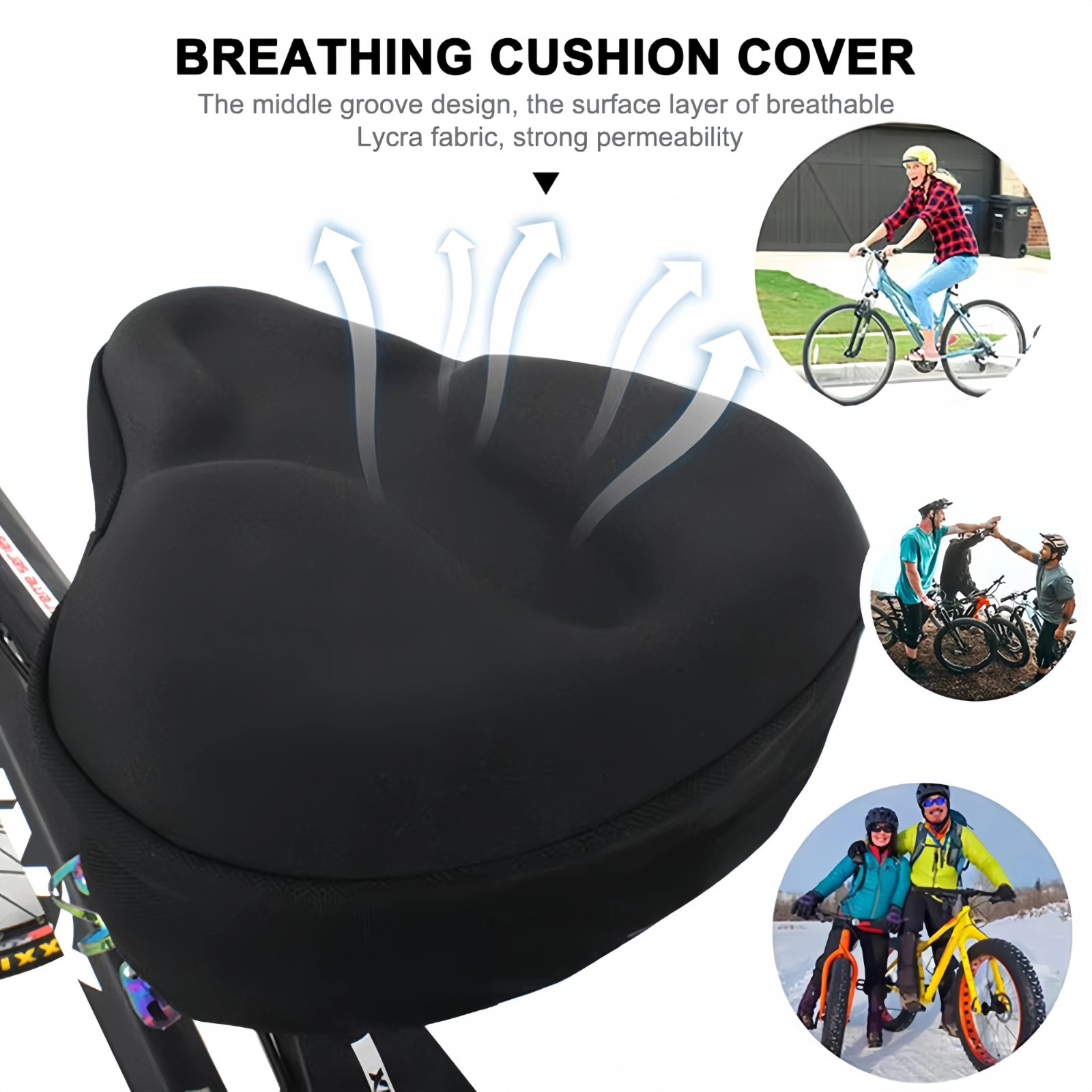 Gel Bike Seat Cover Shockproof Cushion Universal MTB Road Saddle Pad