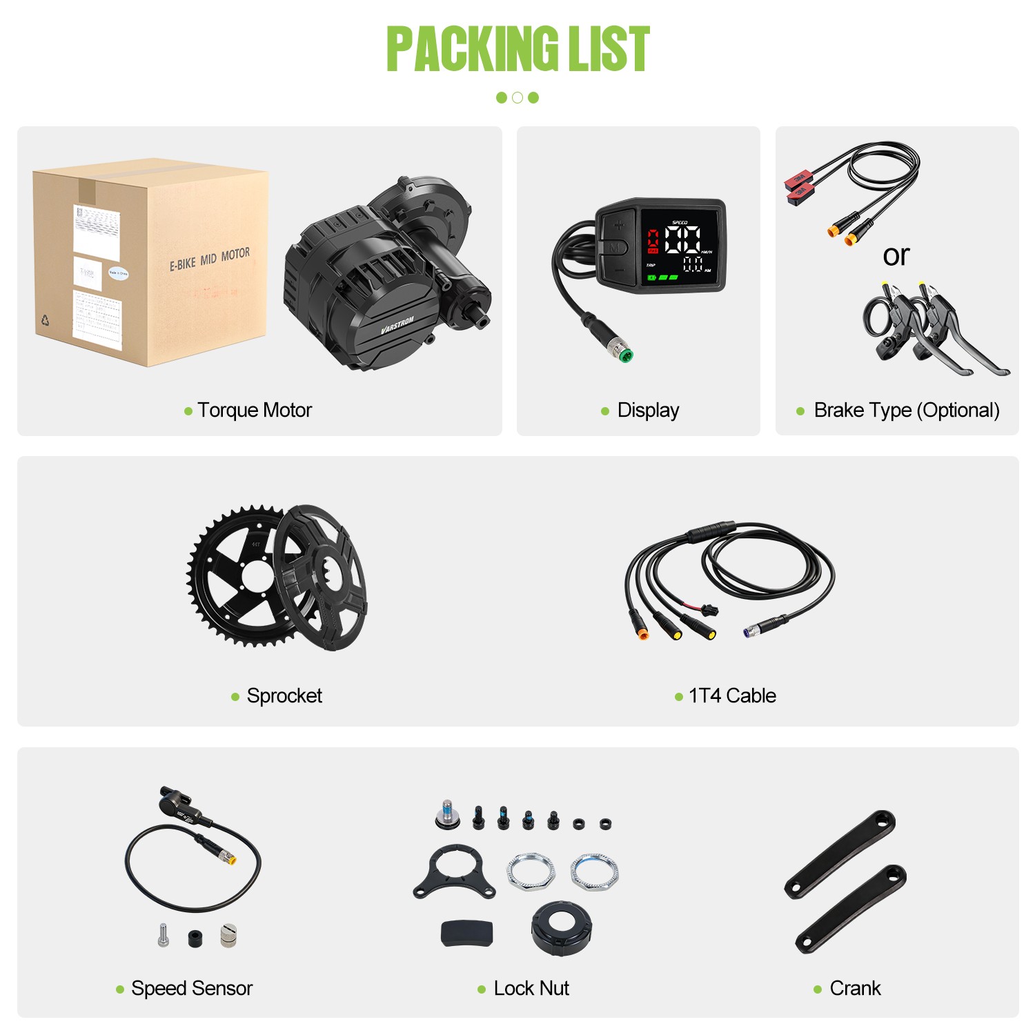 Vastrom VSM01 48V750W Mid Drive Torque Sensor Motor DZ41 Ebike Conversion Kits