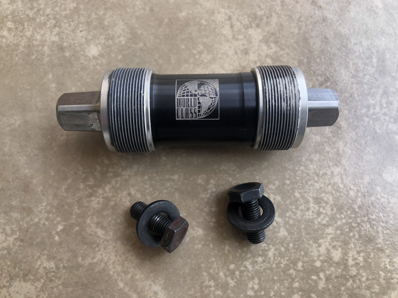 World Class Ti Bottom Bracket, 68 x 103 mm, Square Taper Titanium Great Shape