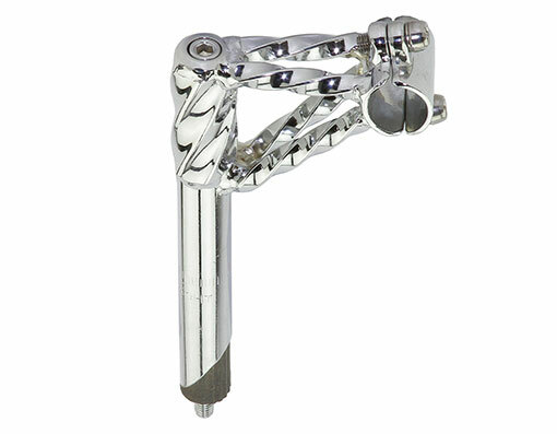 Steel Plated CHROME Bicycle Double Twisted Stem 21.1mm Lowrider Cruiser Chopper