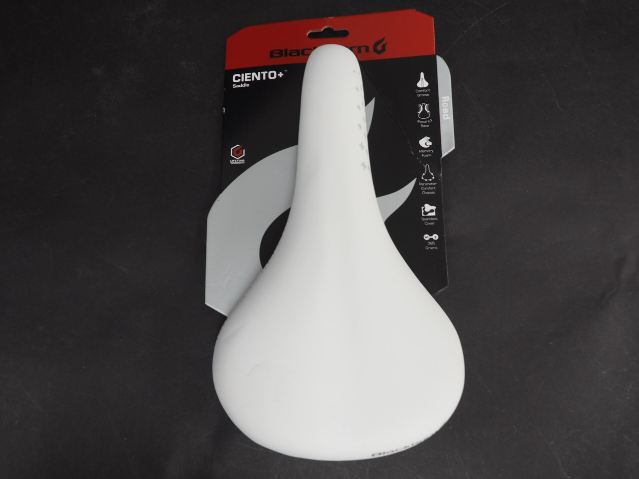 New! Blackburn Ciento+ Road Bike Saddle 275x150mm 7×7 Steel Rails White
