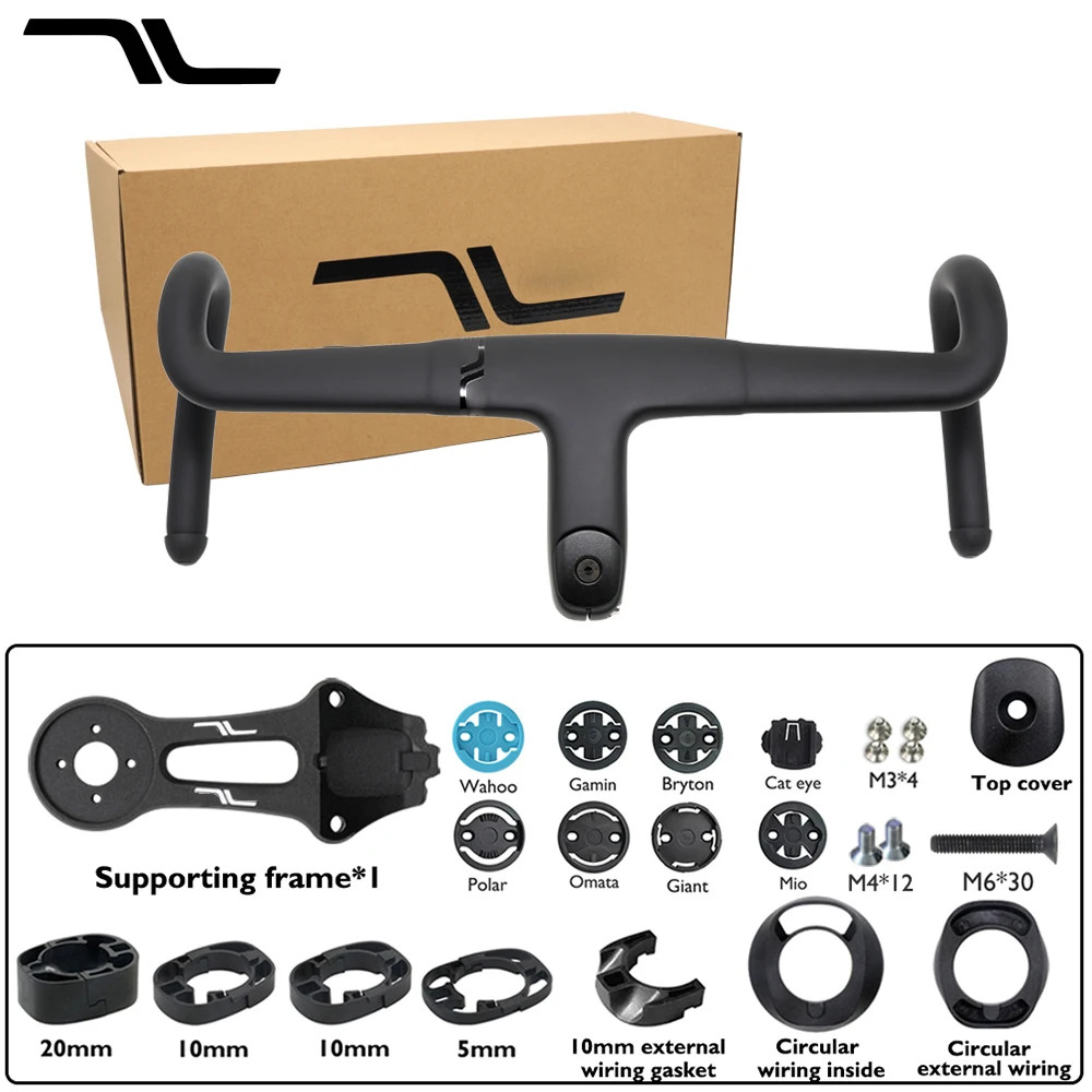 Road Bike Handlebar Stem 80-130mm Width 380-440mm -7° Angle 129mm Drop 76mm