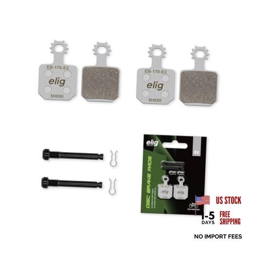 Bike Disc Brake Pads for Magura MT5 Estop, MT7 Pro, Silver (E2) 1 Pair – w/Pin