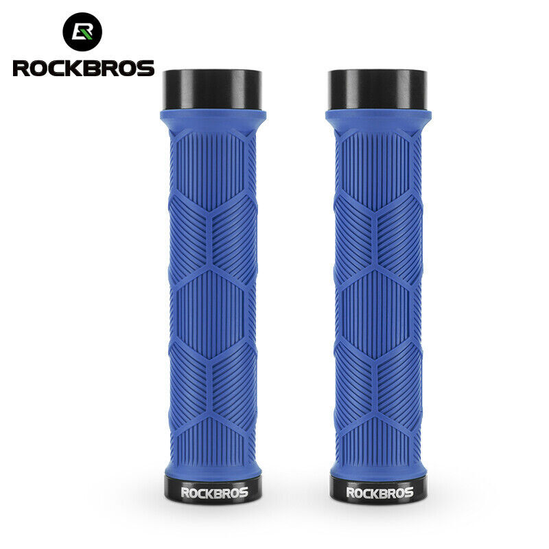 ROCKBROS Bike Grips Bike Handle Grips Double Lock-on High Gloss Reflector 22mm
