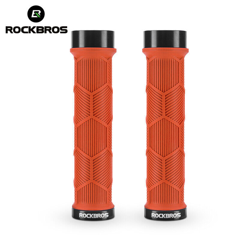 ROCKBROS Bike Grips Bike Handle Grips Double Lock-on High Gloss Reflector 22mm