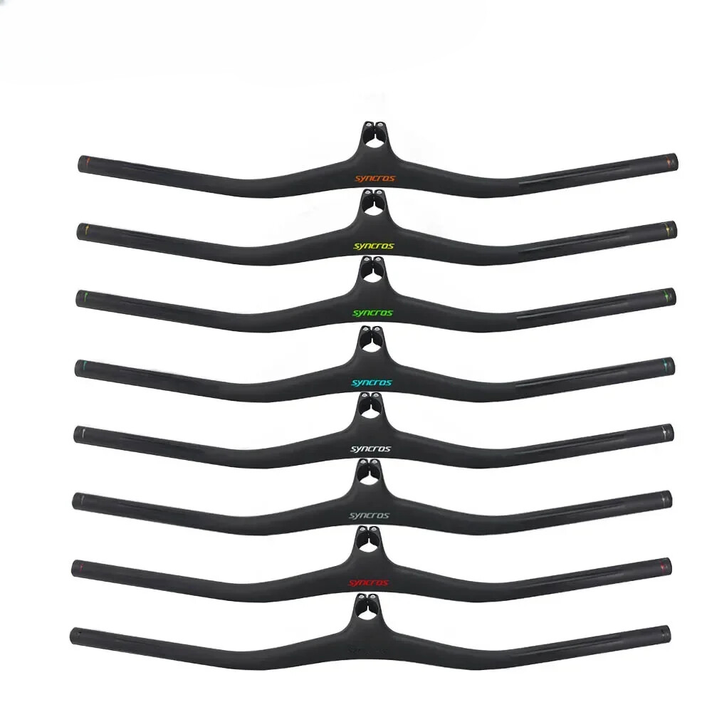 Carbon Fiber MTB Bicycle Integrated Handlebar with Stem -8/-17/-25 Degree 740mm