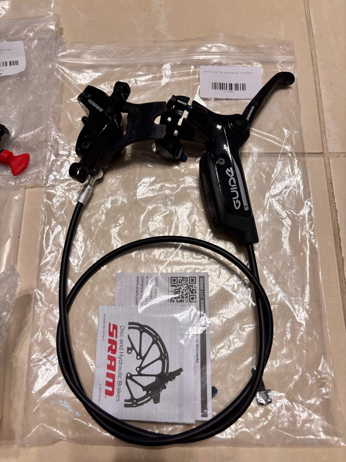 Sram GUIDE T 4-Piston MTB Bike Disc Brake Set Front & Rear (850+1550mm)