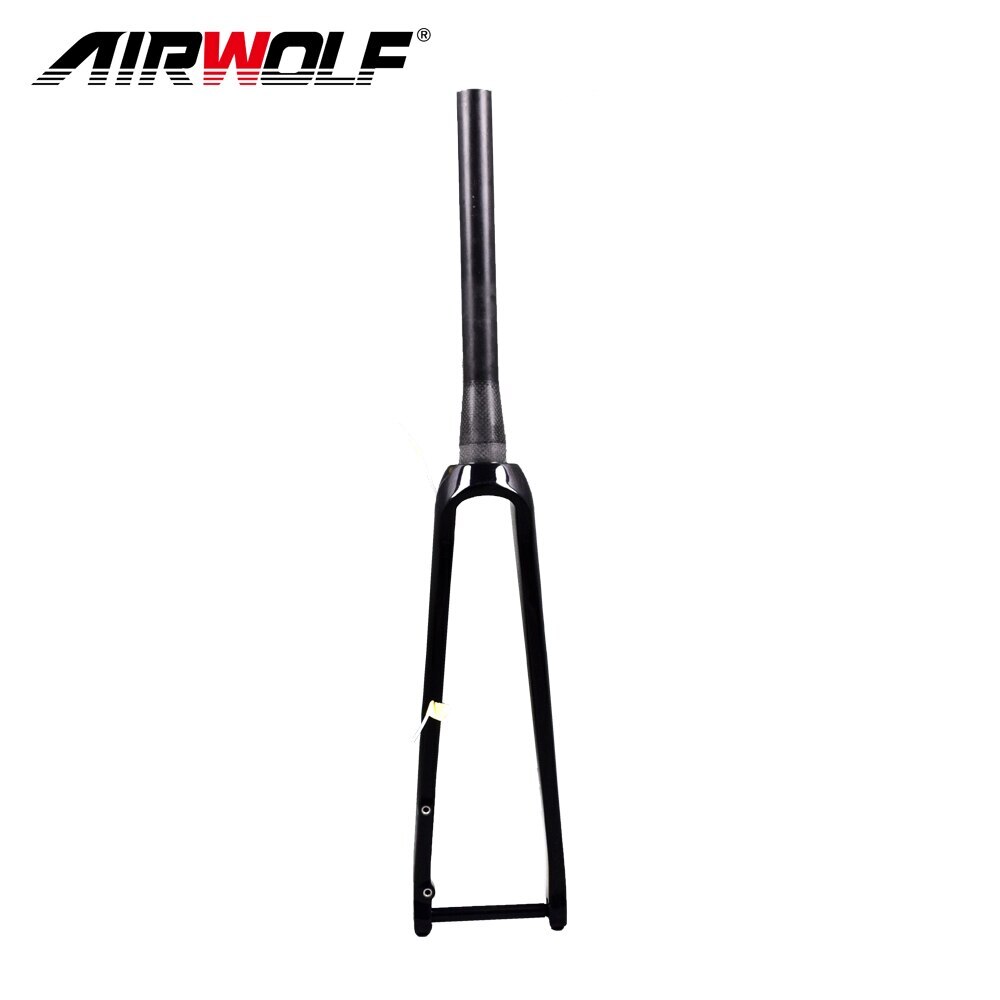 Carbon Fiber Cyclocross Bike Fork External Cable Routing Road Bike Rigid Fork
