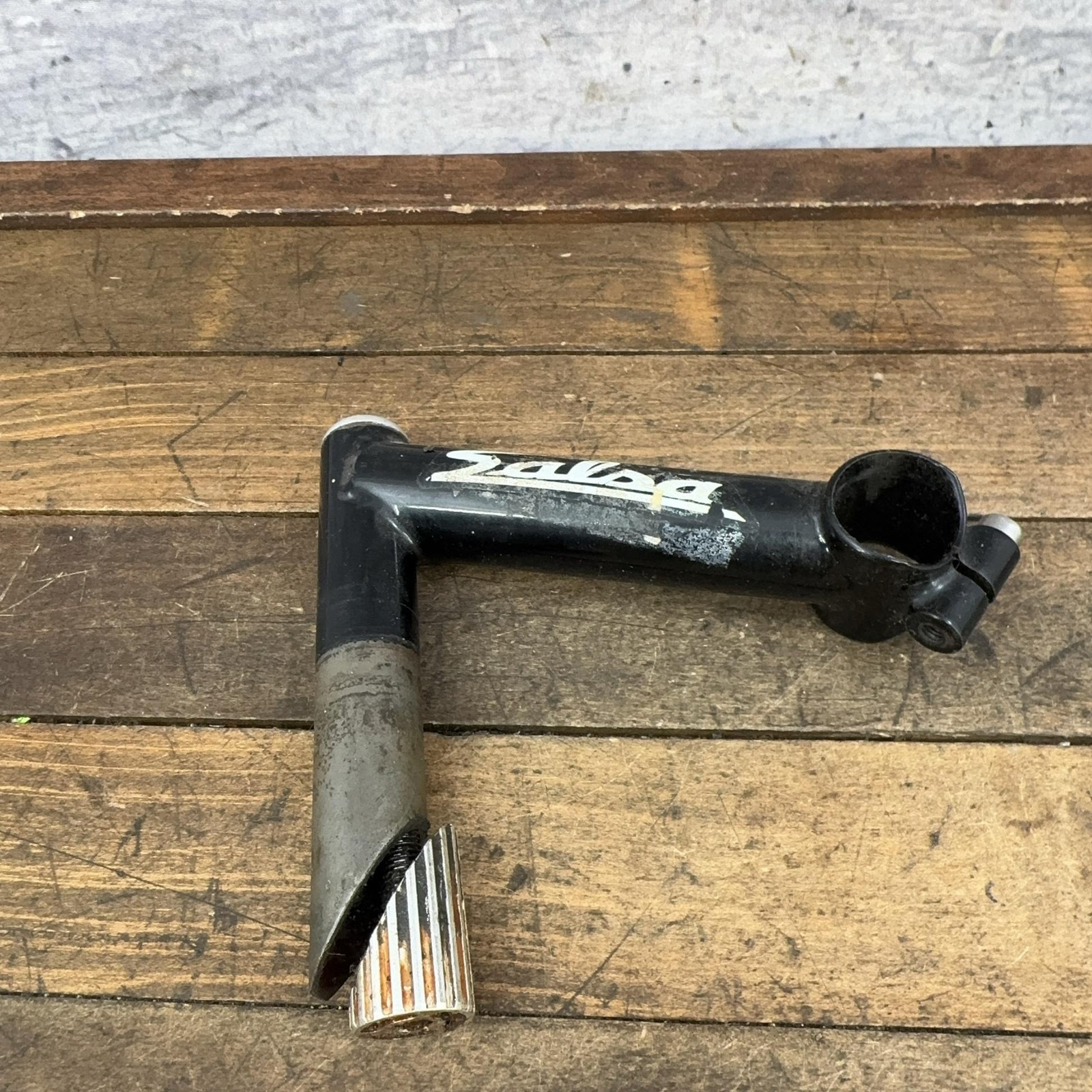 Vintage Salsa Quill Stem 25.4 Clamp Black Steel 130 mm Drop 22.2 1″