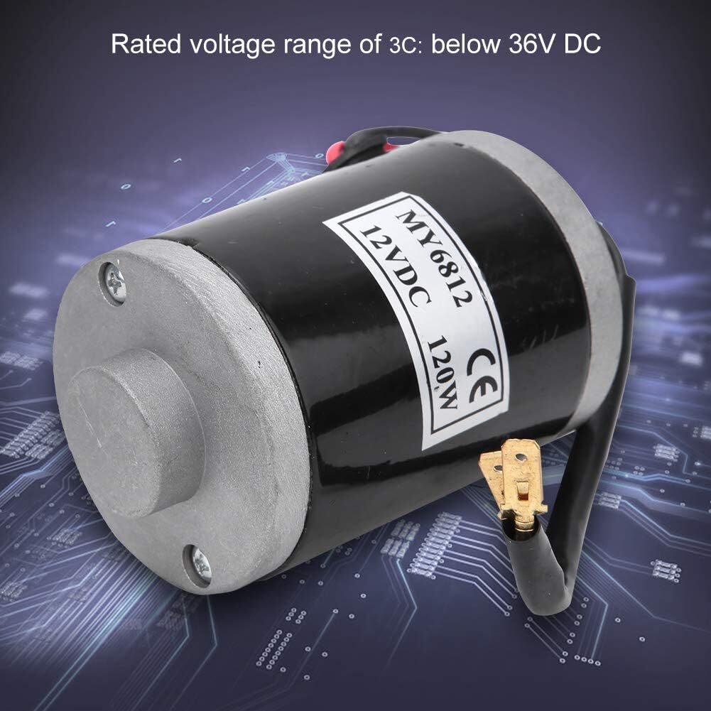Tbest Brush Motor for Electric Scooter, 12V 120W high-Speed as picture shown